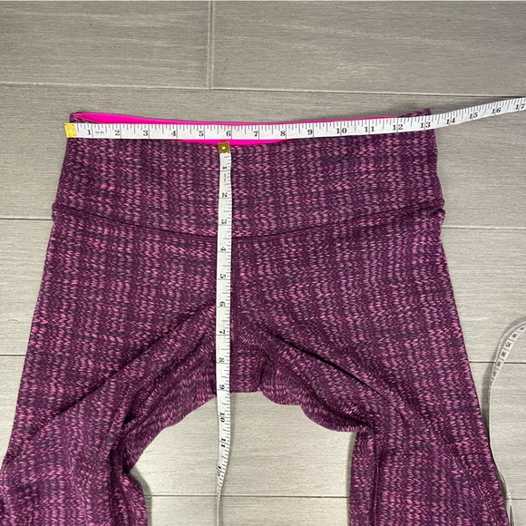 Lululemon Wunder Under Pant Textured Ziggy Wee August Glo Raspberry Glo Light 4 - Picture 12 of 13